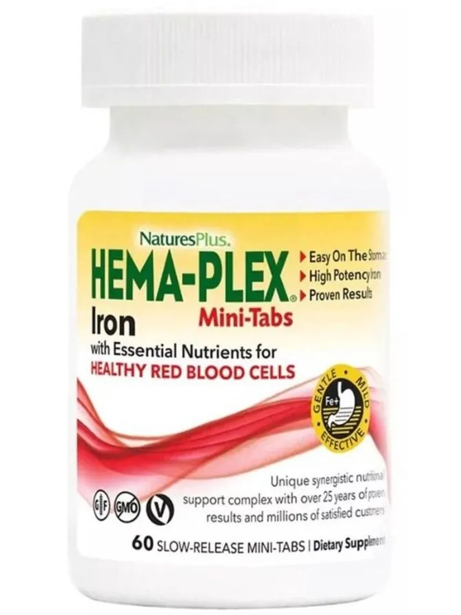 Хелатное железо (Chelated iron) HEMA-PLEX, 60 штук